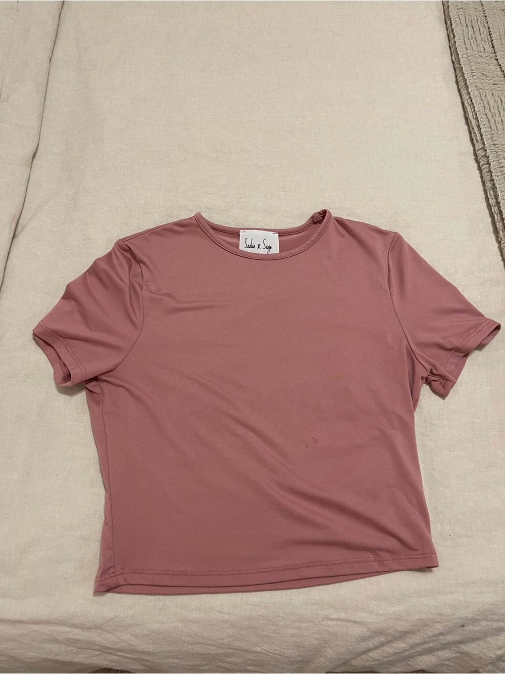 Short Sleeve Cropped Tight Tee